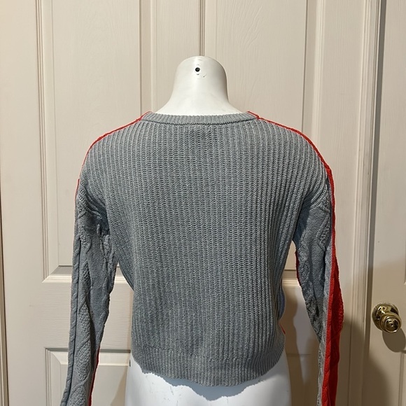 Nordstrom Color Block Crop Sweater. Size L 10/12 - Picture 5 of 10
